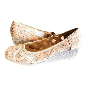 Sesto Meucci Mabyn Cork Espadrilles Wedge Shoes